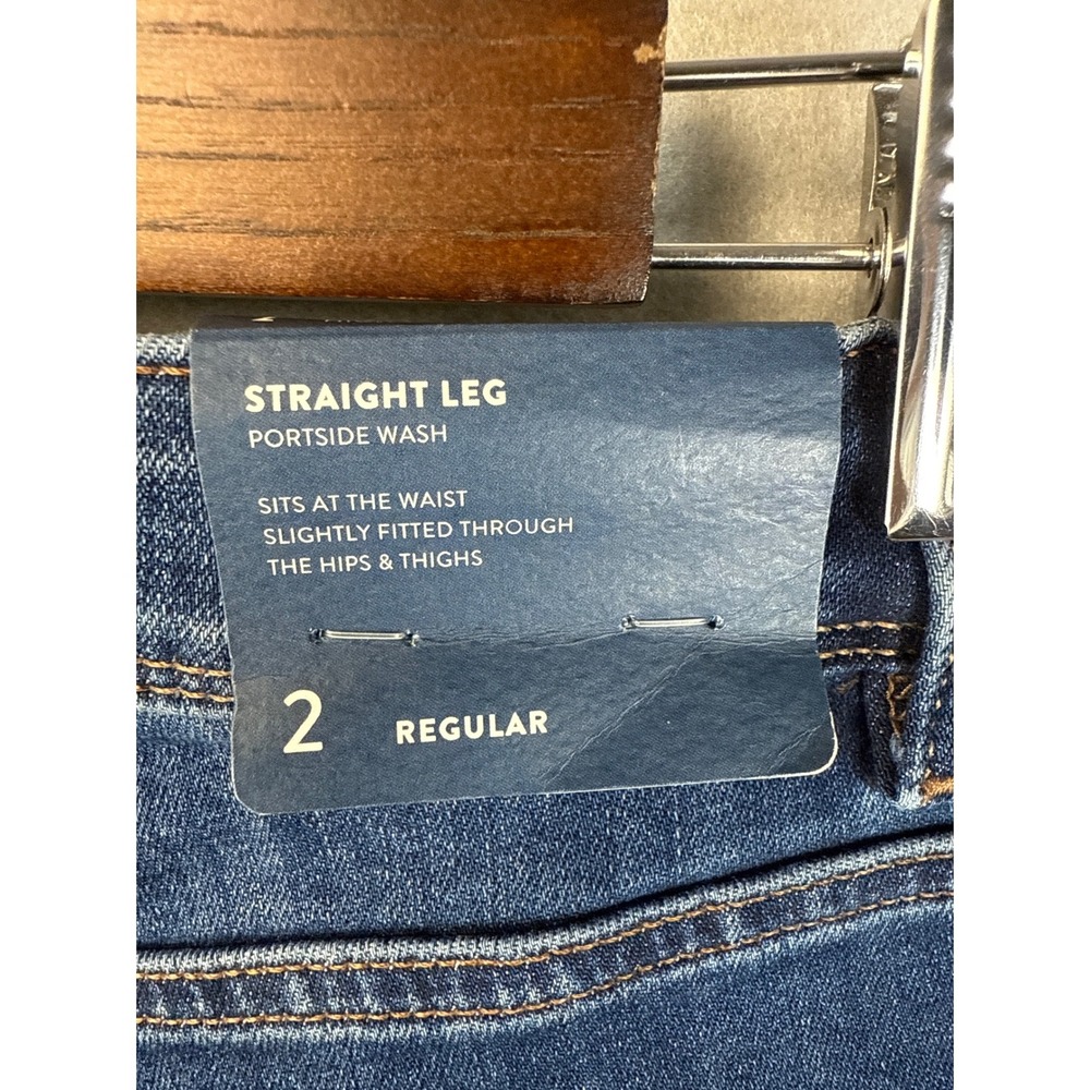NWT J. Jill Denim High Rise Straight Leg Portside Wash Jeans Size 2 R‎ Academia - Picture 10 of 13